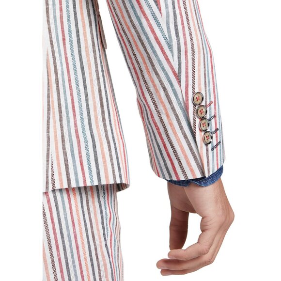 Paisley & Gray Slim Fit Multi-Striped Suit Jacket Size 40R - Picture 3 of 5